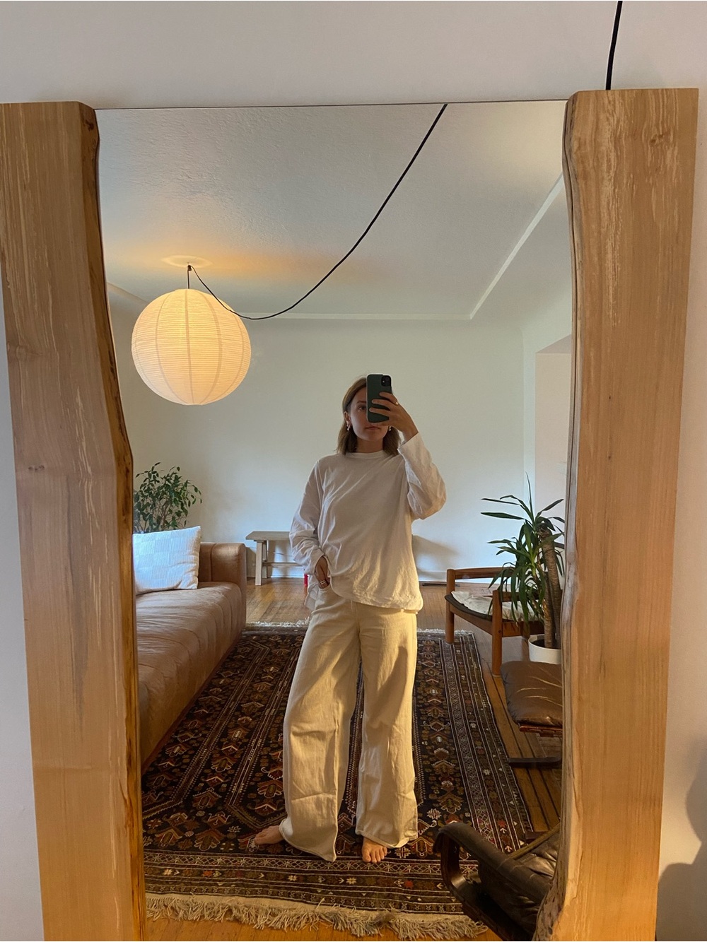 COS Cotton Wide leg high rise pants